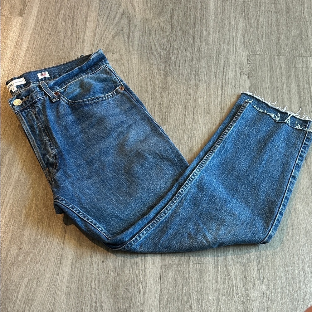 Re/Done Classic Blue Relaxed Crop